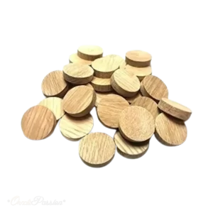 Oak 1 inch Flat Head Cross Grain Plug - Pack of 50