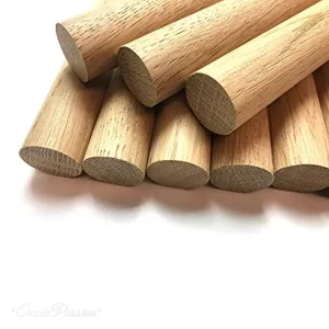 Oak Dowel 20mm x 100mm Length - Pack of 10 Dowels