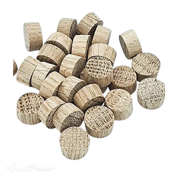 Oak Flat Head Cross Grain Plug 19mm - 3/4 inch - Pack of 50