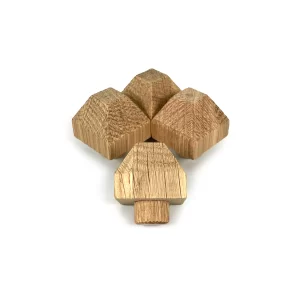 Perfectly Crafted Oak Square Decorative Caps for a Professional Finish - 20mm x 20mm - Pack of 4